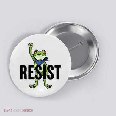 Portland Frog Protest Resist Button