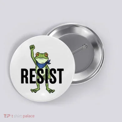 Portland Frog Protest Resist Button