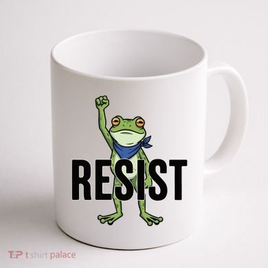 Portland Frog Protest Resist Coffee Mug back
