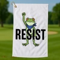 Portland Frog Protest Resist Golf Towel thumb 1