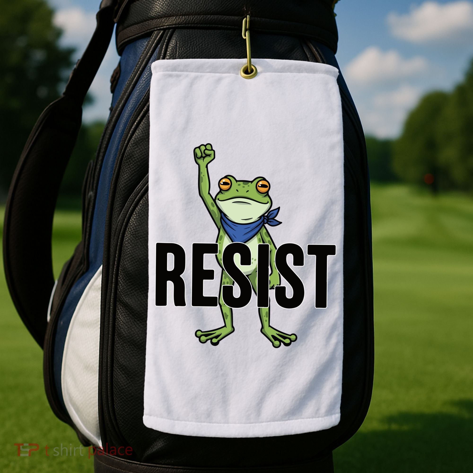 Portland Frog Protest Resist Golf Towel