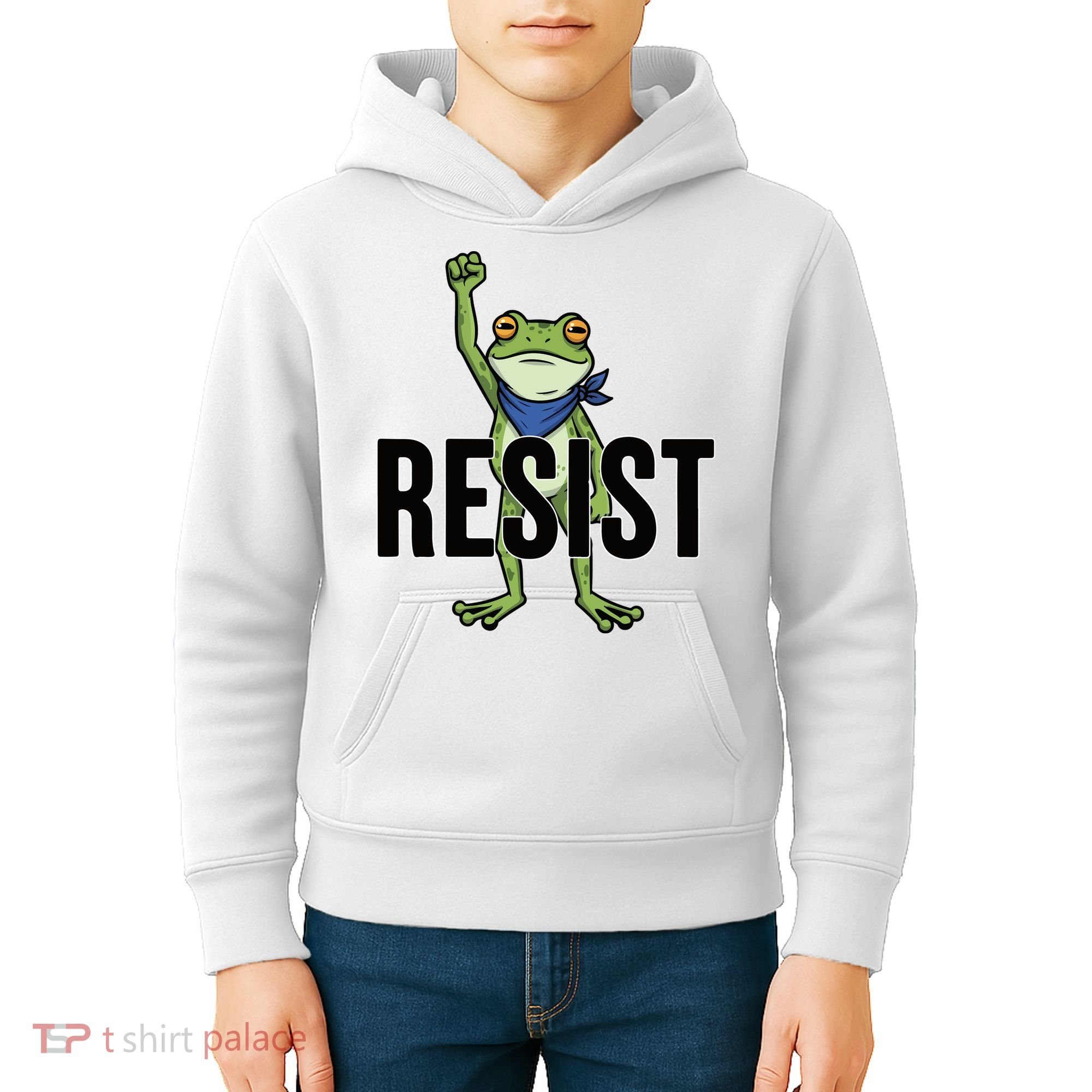 Portland Frog Protest Resist Kids Hoodie