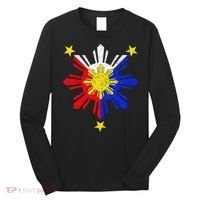Pinoy Filipino Philippine Flag Sun Long Sleeve Shirt thumb 0