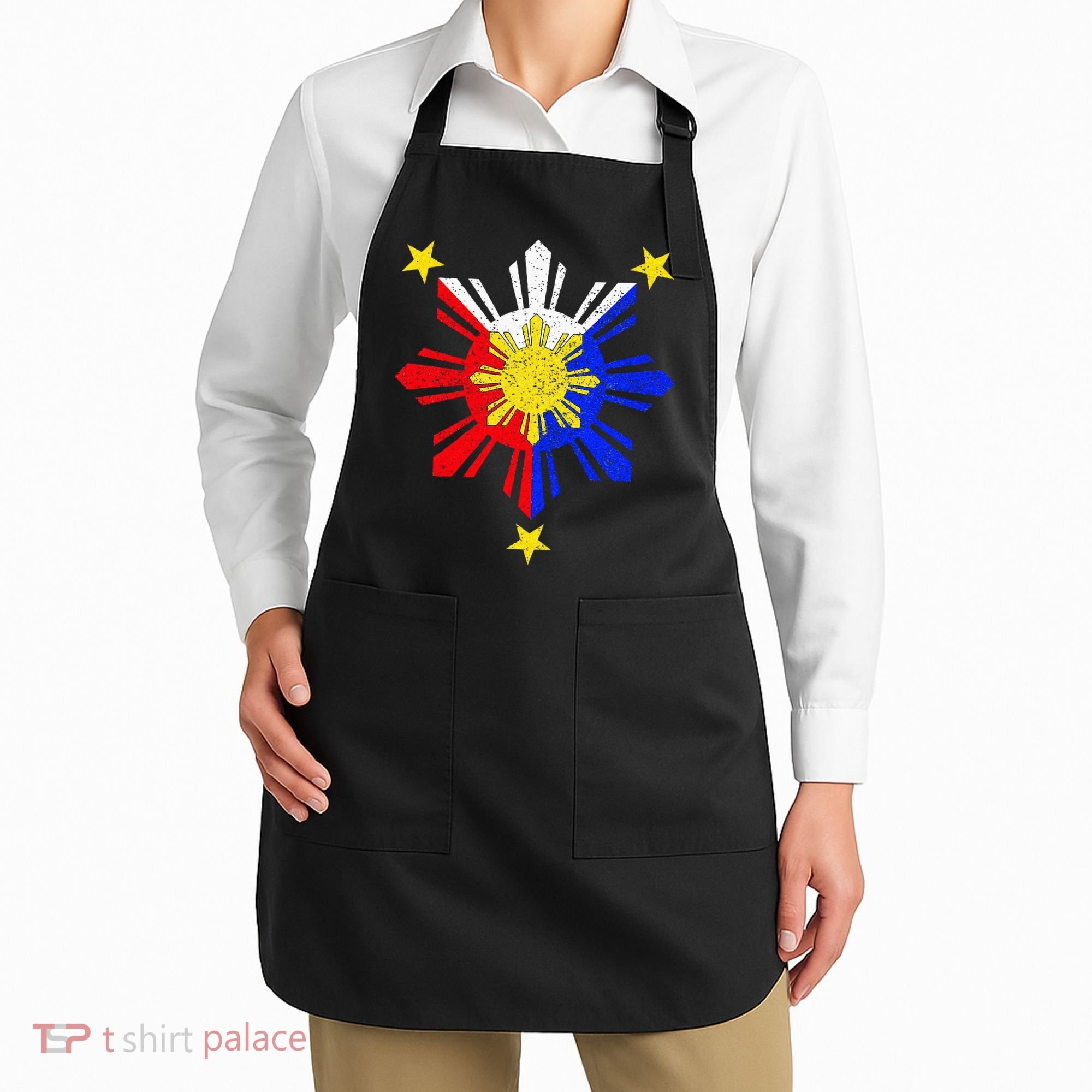 Pinoy Filipino Philippine Flag Sun Apron