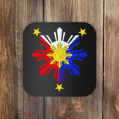 Pinoy Filipino Philippine Flag Sun Coaster