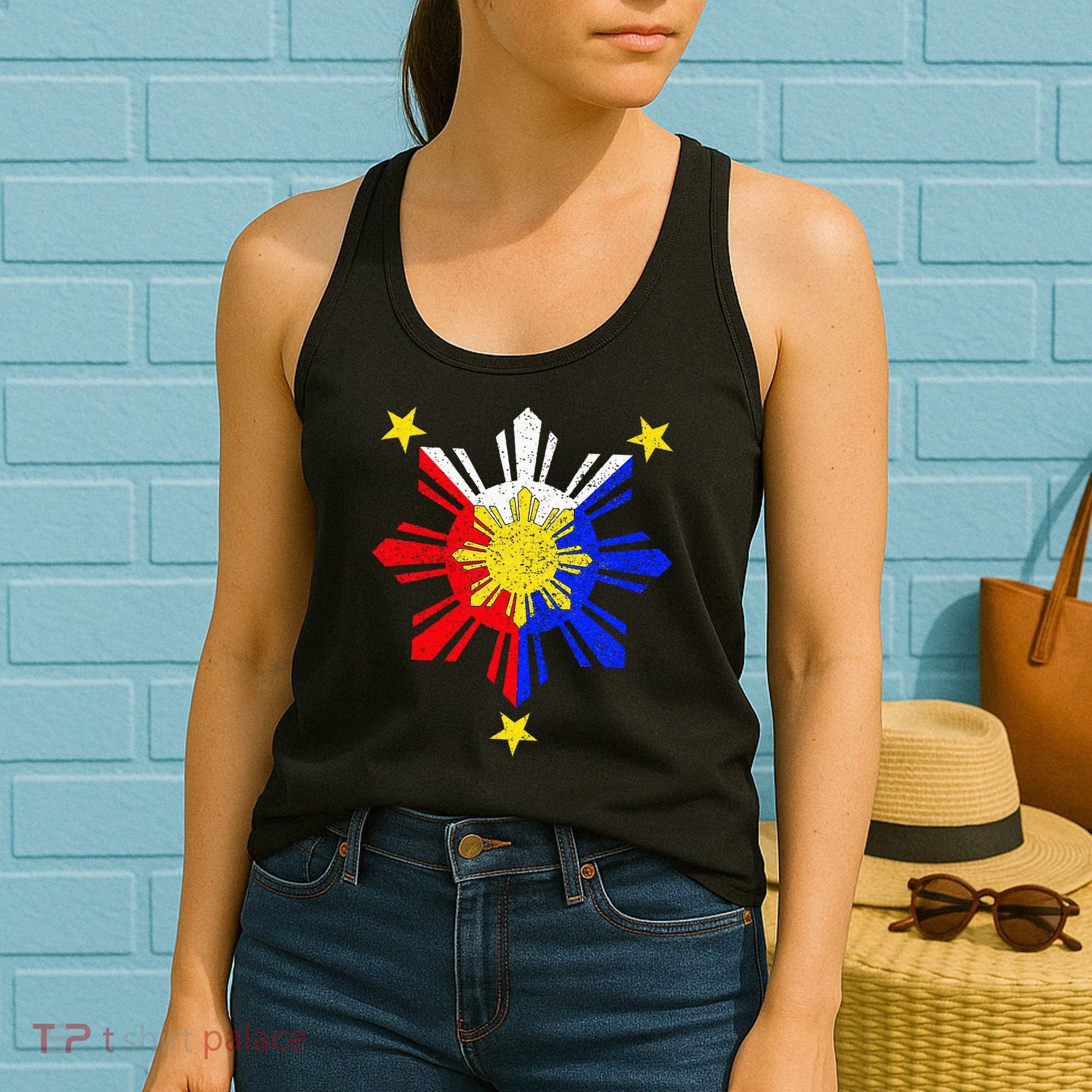 Pinoy Filipino Philippine Flag Sun Women's Tank Top