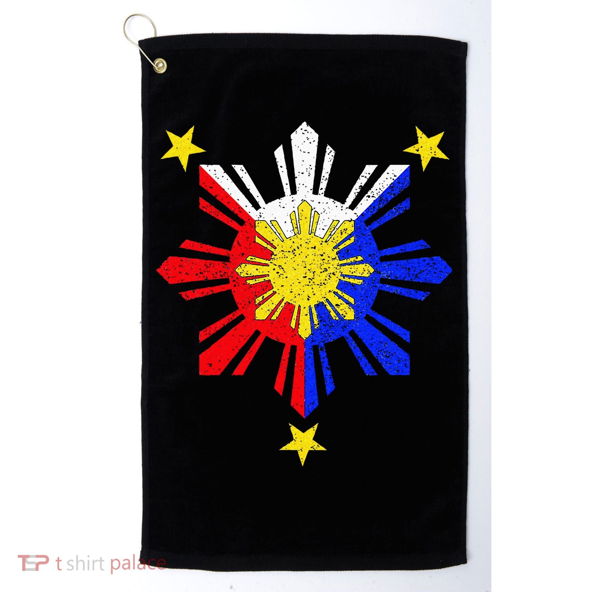 Pinoy Filipino Philippine Flag Sun Golf Towel
