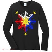 Pinoy Filipino Philippine Flag Sun Women's Long Sleeve Shirt thumb 0