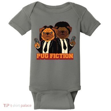Pug Fiction Baby Bodysuit
