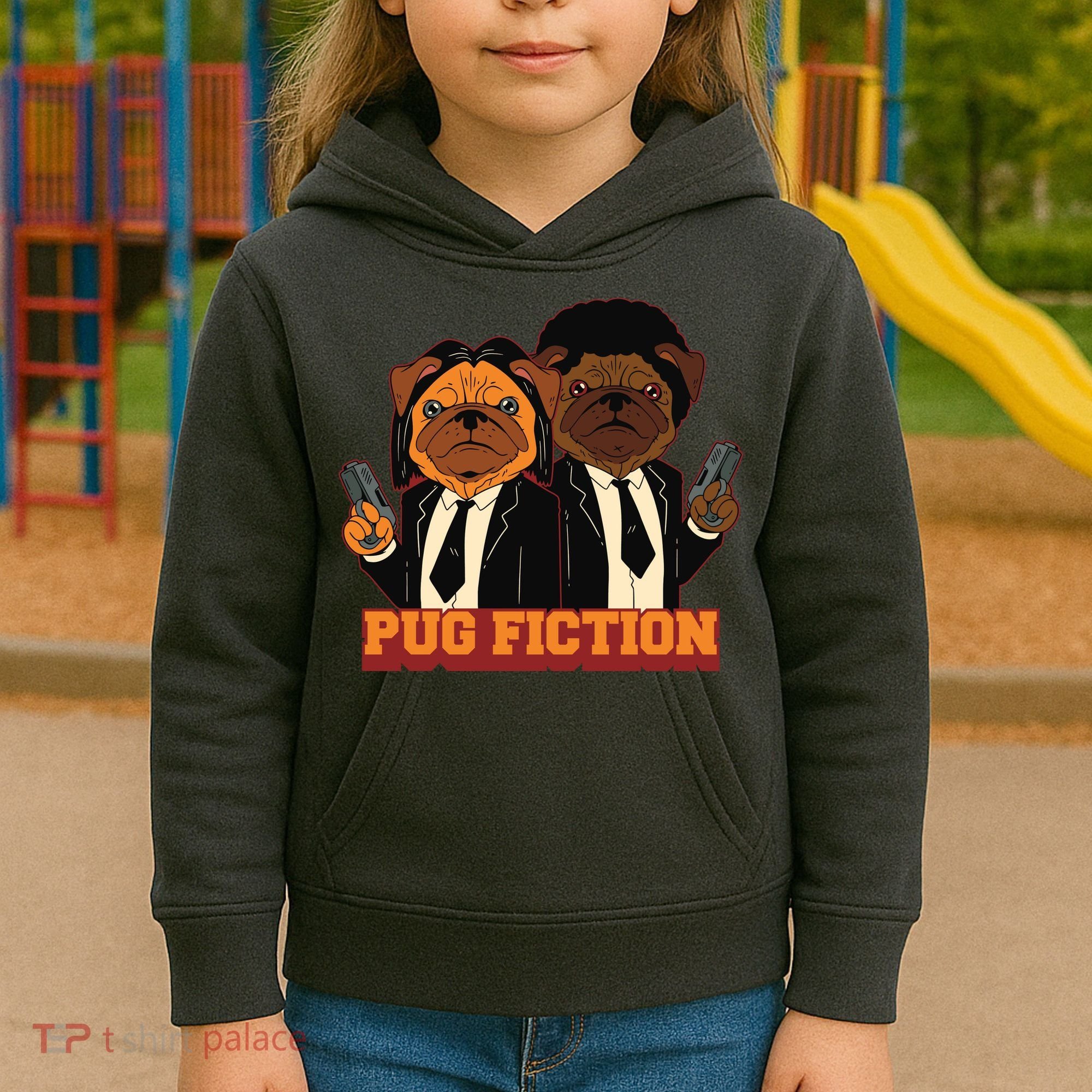 Pug Fiction Kids Hoodie