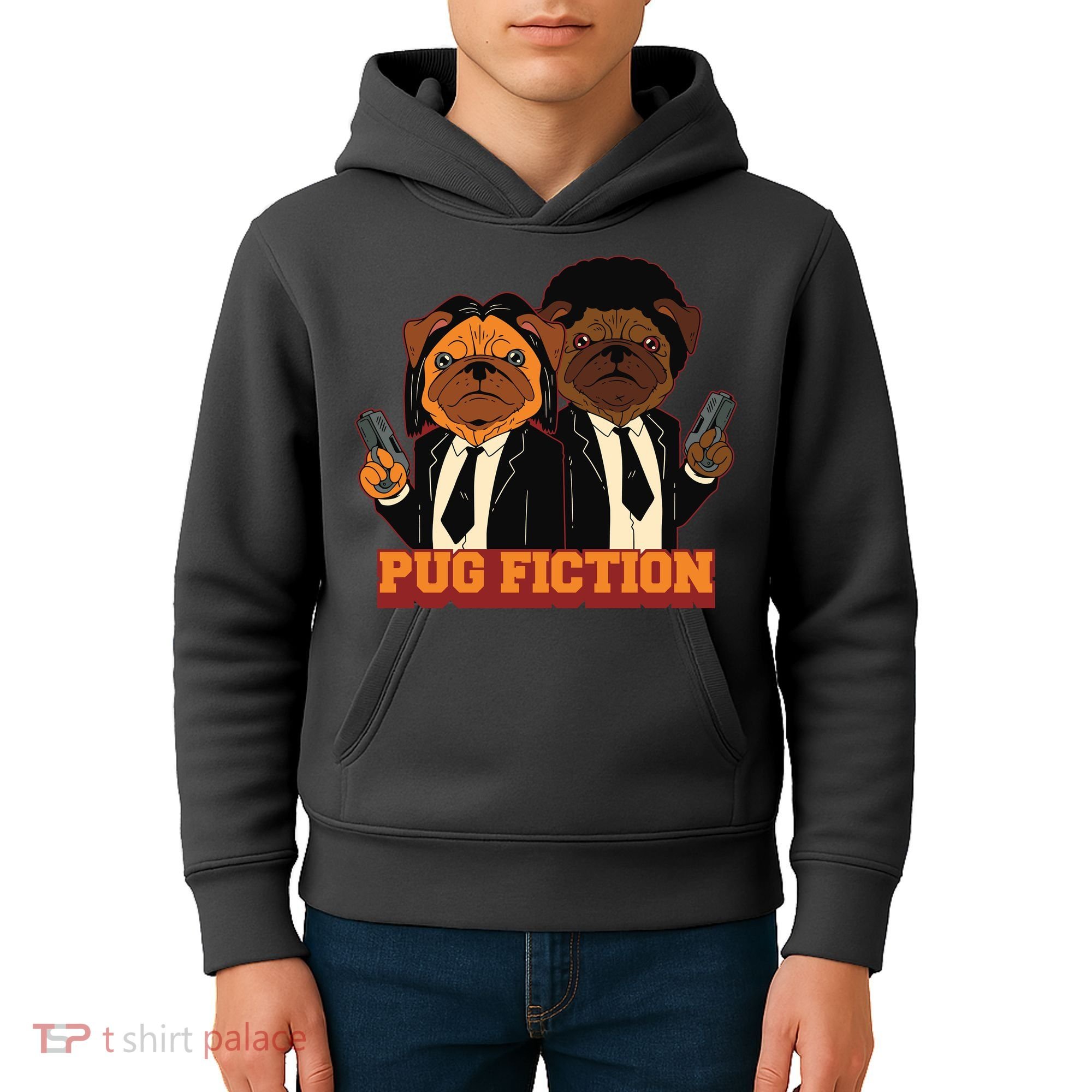 Pug Fiction Kids Hoodie