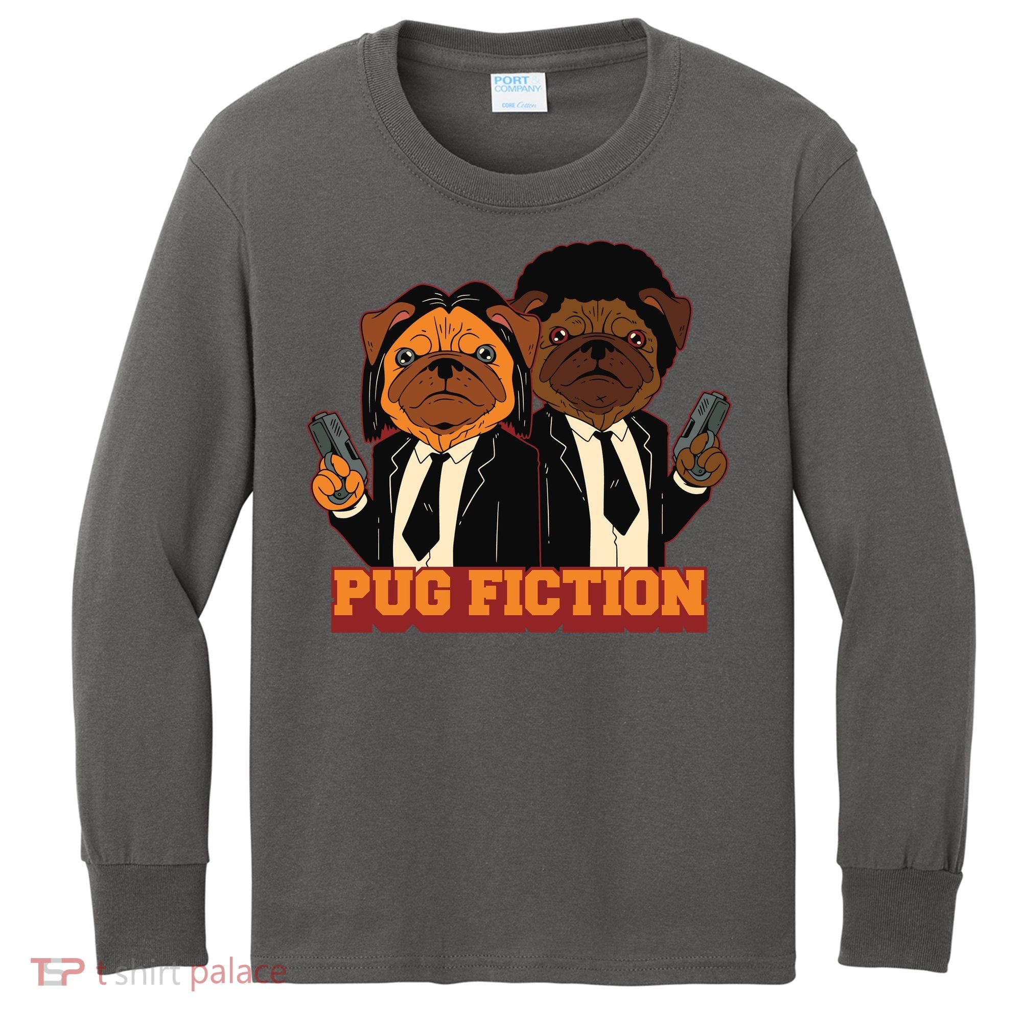 Pug Fiction Kids Long Sleeve Shirt