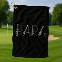 Papa Fishing Golf Towel thumb 1