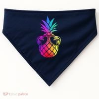 Pineapple Funny Pineapple Hawaii Summer Pineapple USA-Made Doggie Bandana thumb 0