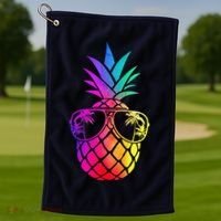 Pineapple Funny Pineapple Hawaii Summer Pineapple Golf Towel thumb 1