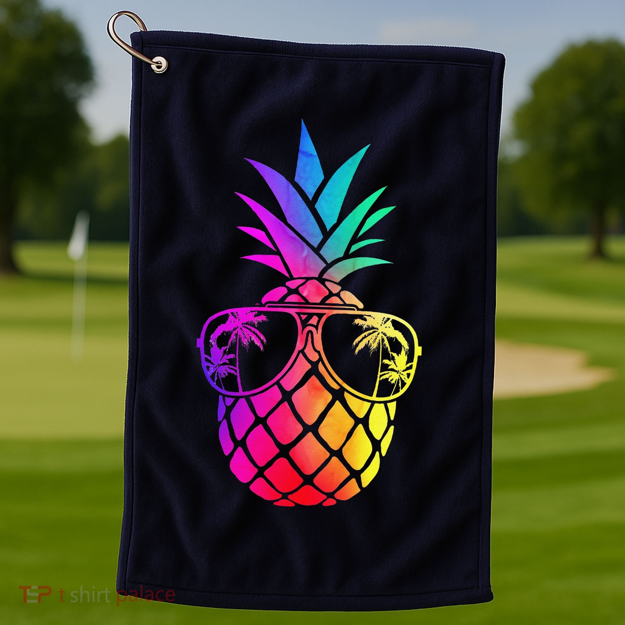 Pineapple Funny Pineapple Hawaii Summer Pineapple Golf Towel