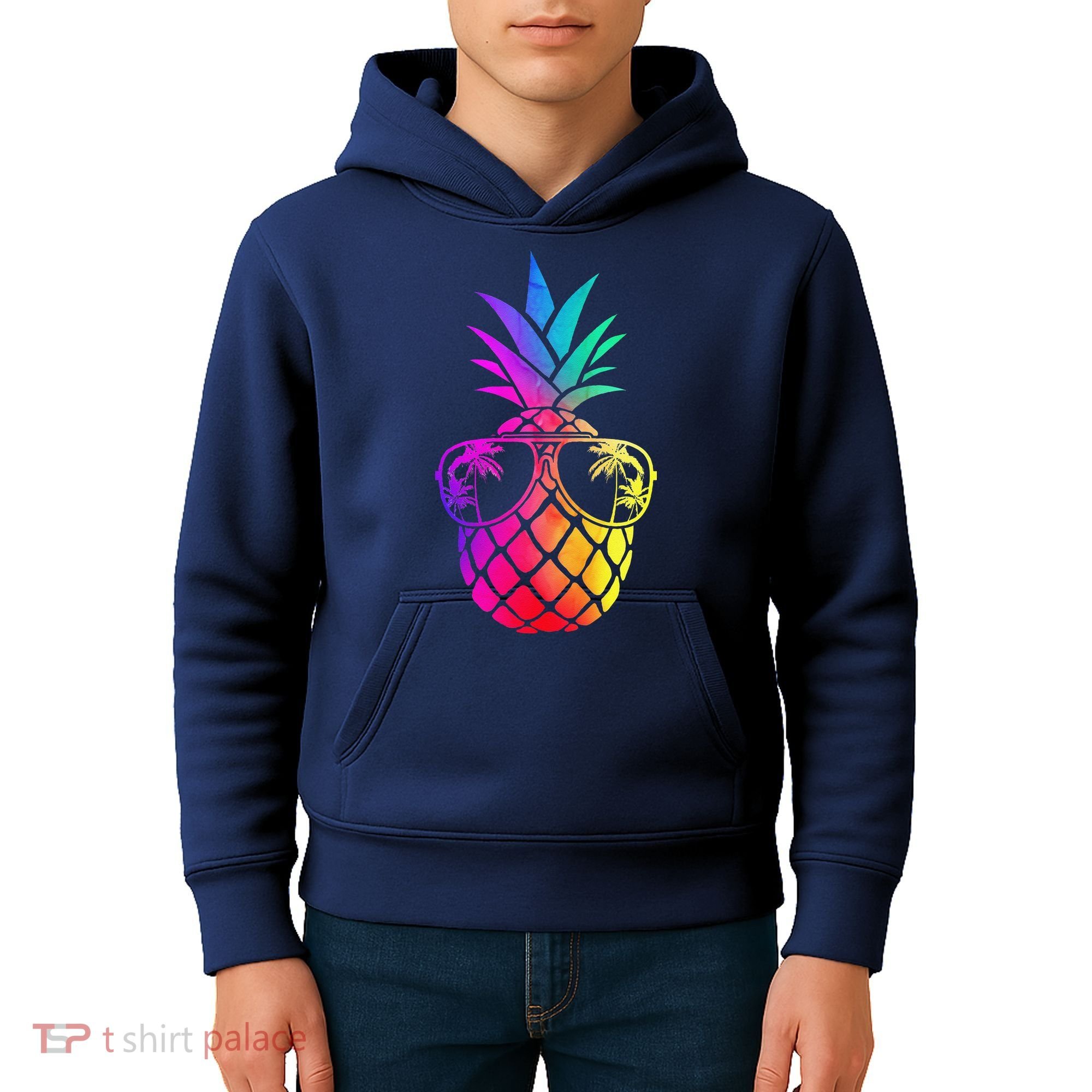 Pineapple Funny Pineapple Hawaii Summer Pineapple Kids Hoodie