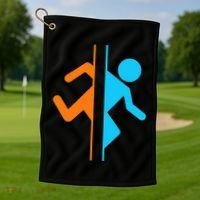 Portal Funny Golf Towel thumb 1
