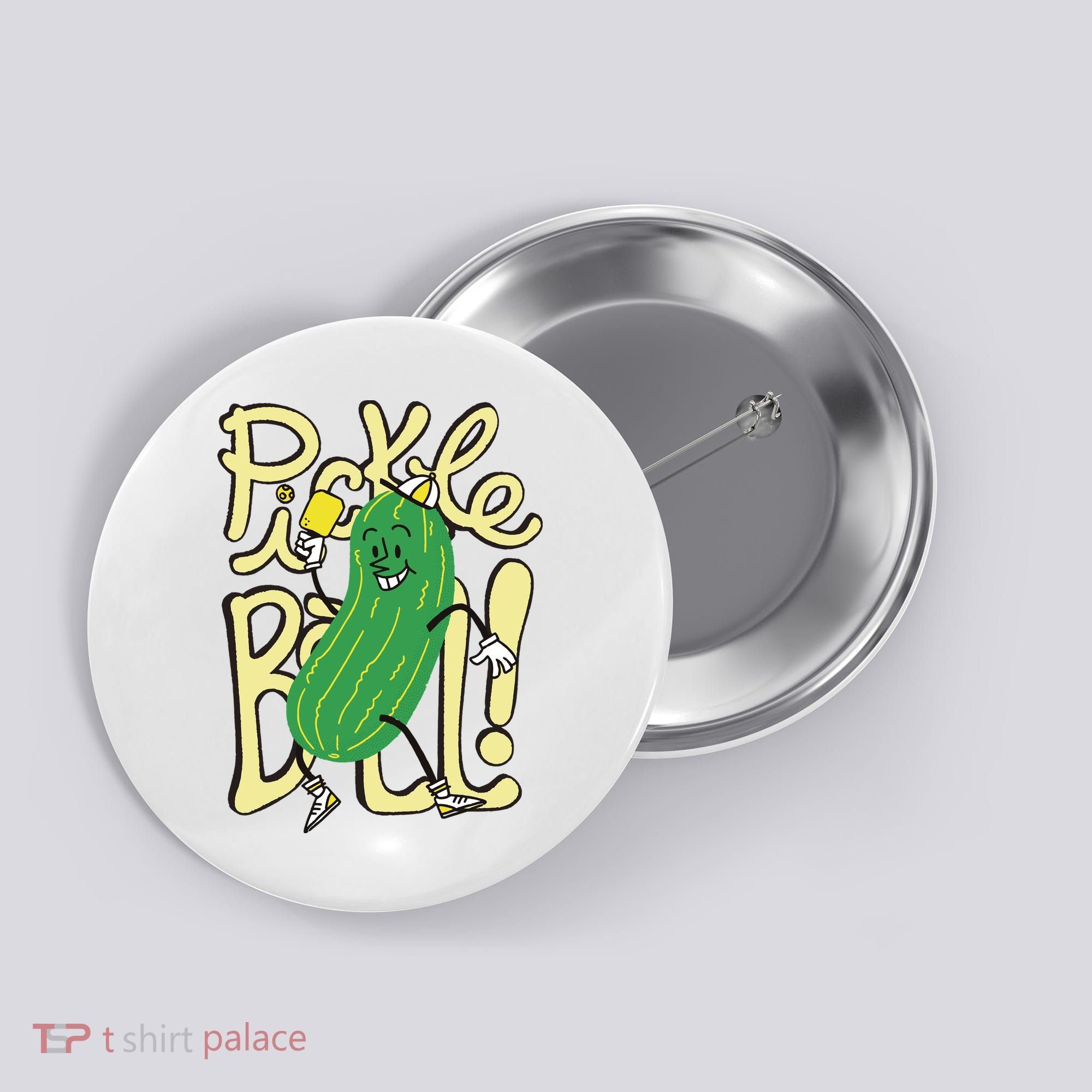 Pickleball Funny Pickle Sport Button