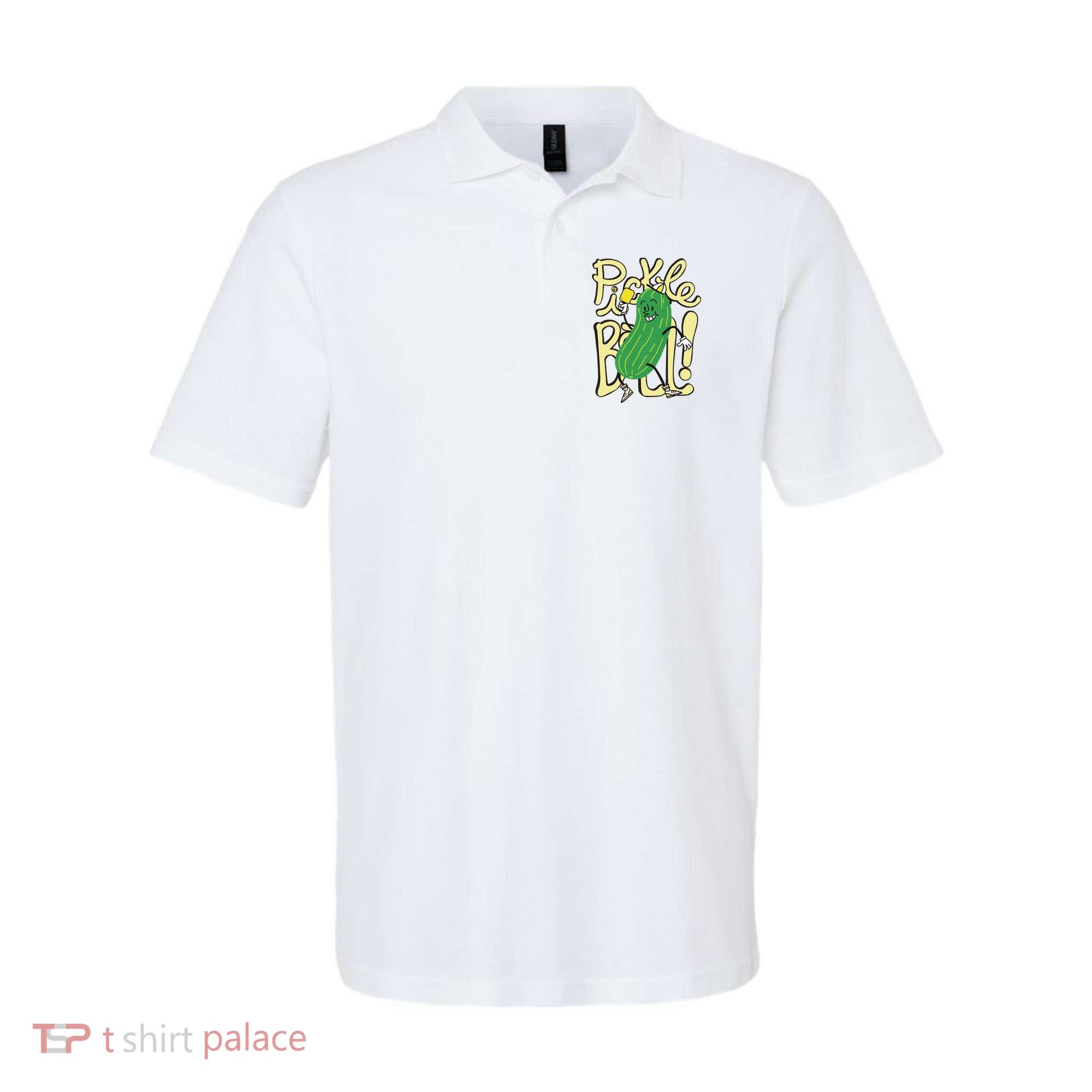 Pickleball Funny Pickle Sport Polo