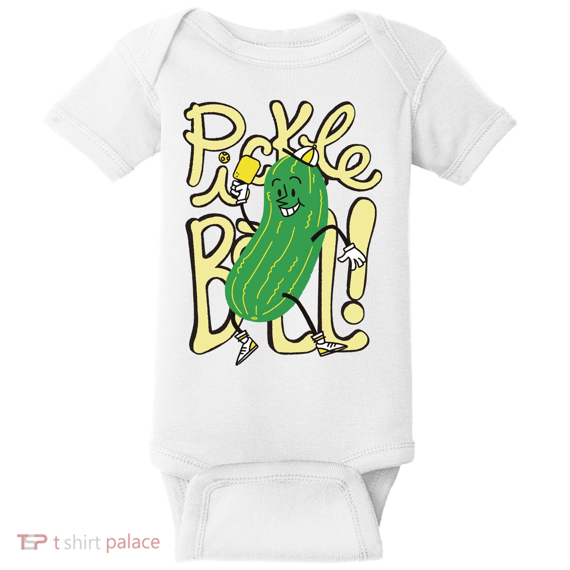 Pickleball Funny Pickle Sport Baby Bodysuit