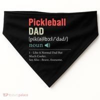 Pickleball Funny Pickleball Dad Definition Father's Day USA-Made Doggie Bandana thumb 0