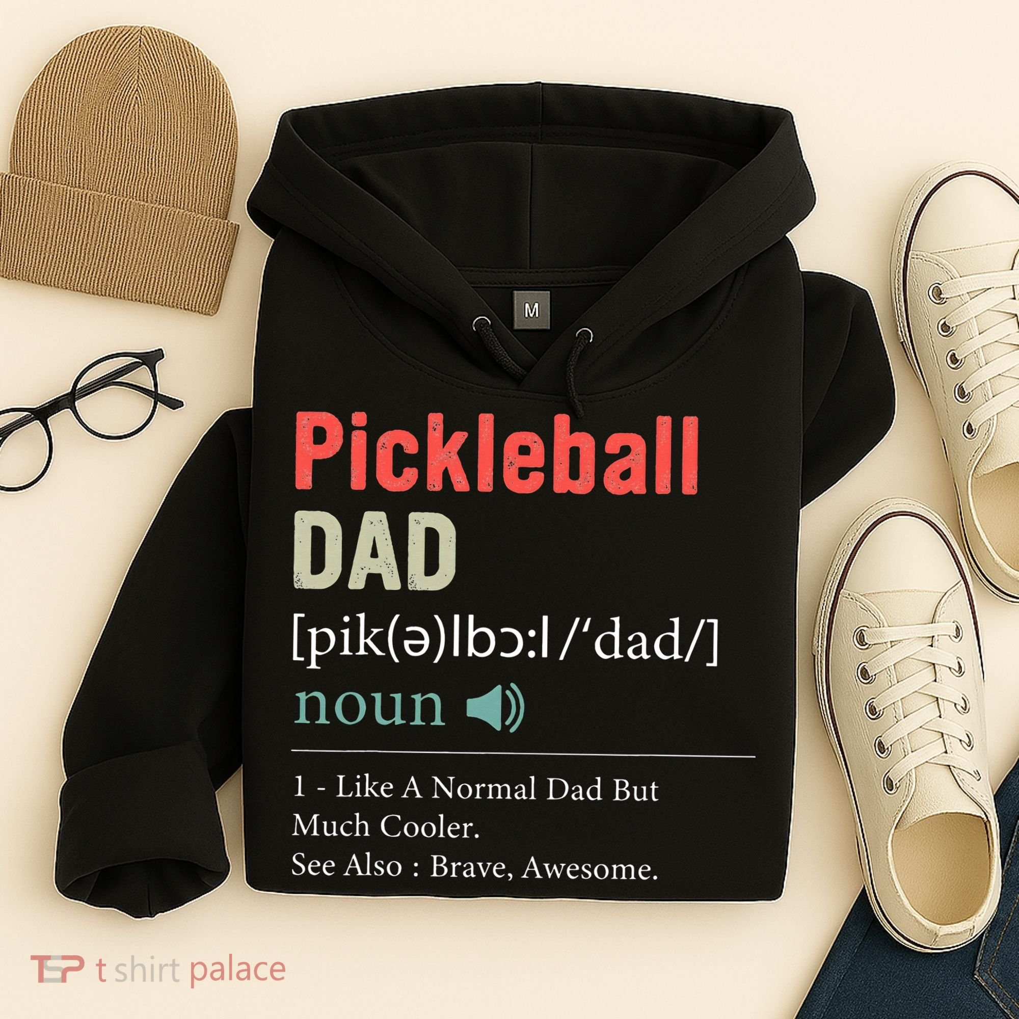 Pickleball Funny Pickleball Dad Definition Father's Day Hoodie