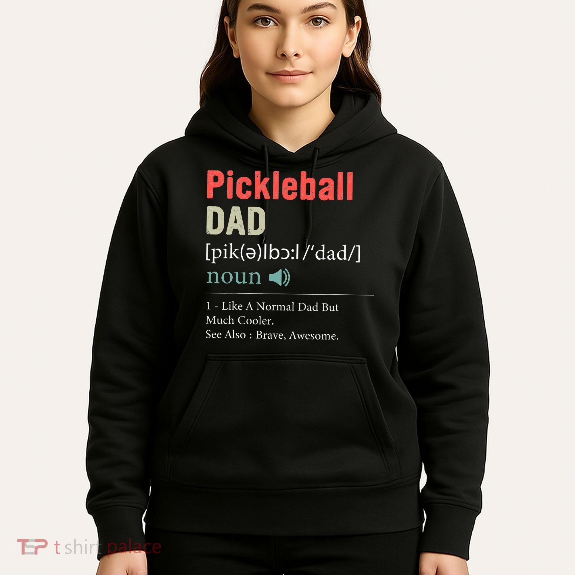 Pickleball Funny Pickleball Dad Definition Father's Day Hoodie