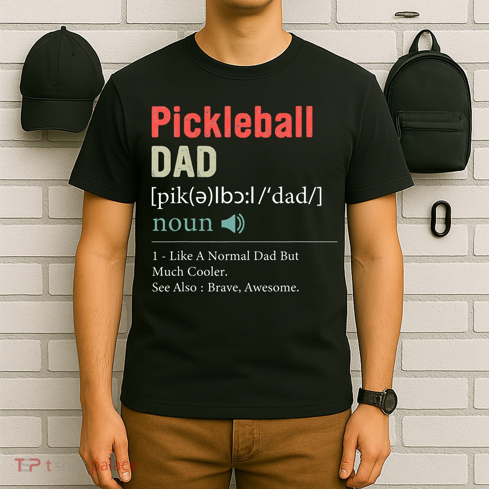 Pickleball Funny Pickleball Dad Definition Father's Day T-Shirt