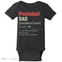 Pickleball Funny Pickleball Dad Definition Father's Day Baby Bodysuit thumb 0