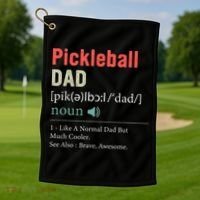 Pickleball Funny Pickleball Dad Definition Father's Day Golf Towel thumb 1