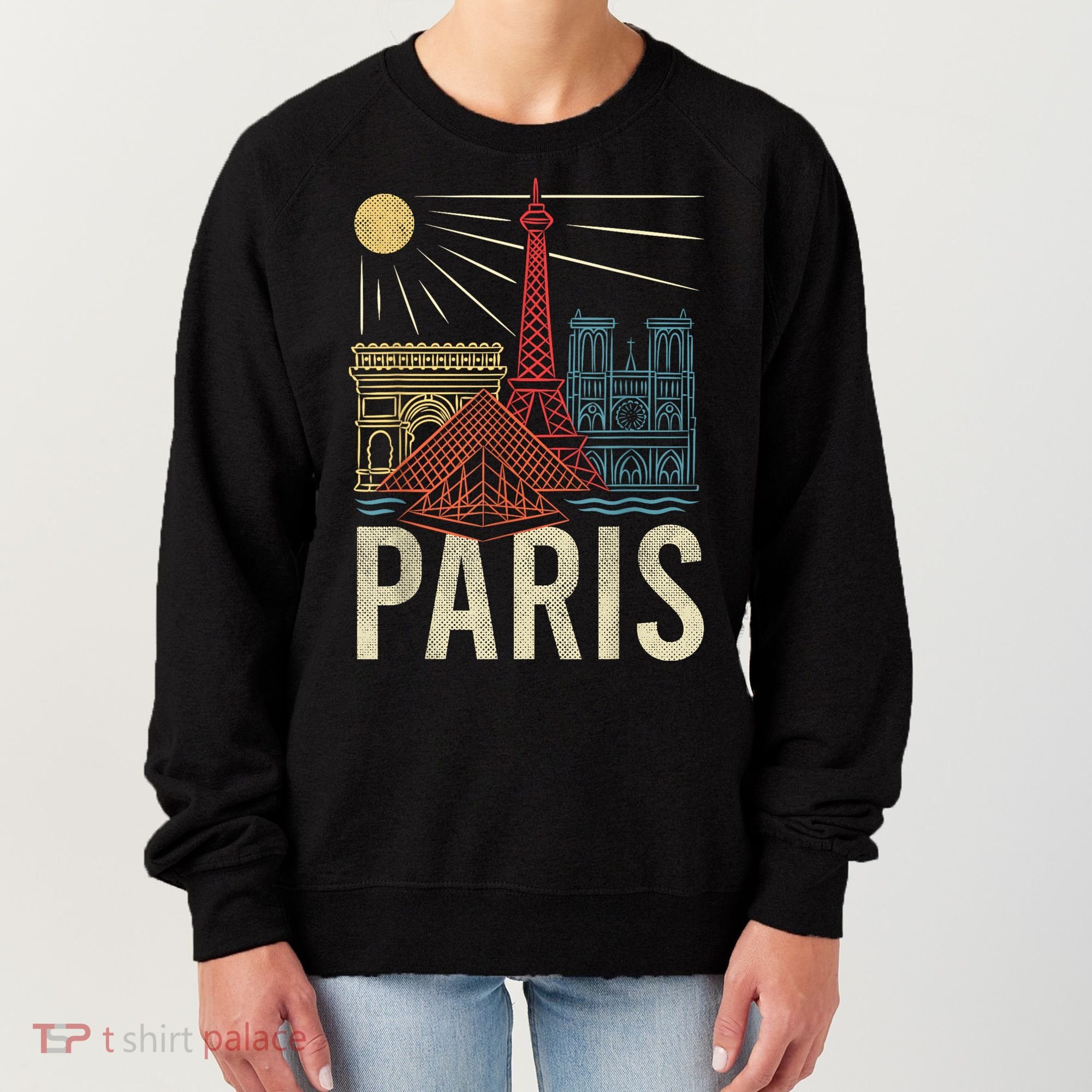 Paris France Paris Vacation Eiffel Tower Paris Souvenir Women's Sweatshirt