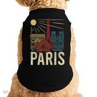 Paris France Paris Vacation Eiffel Tower Paris Souvenir Doggie Tank thumb 0