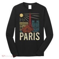 Paris France Paris Vacation Eiffel Tower Paris Souvenir Long Sleeve Shirt thumb 0
