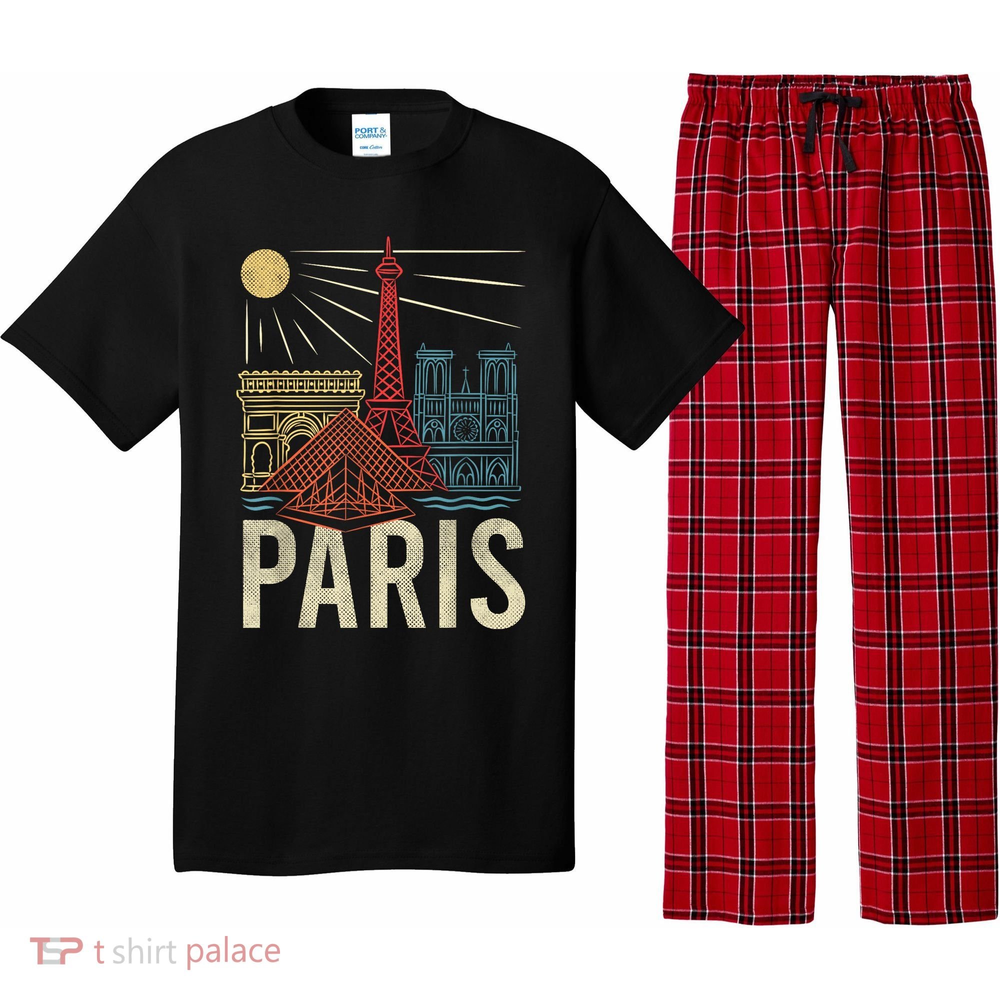 Paris France Paris Vacation Eiffel Tower Paris Souvenir Pajama Set