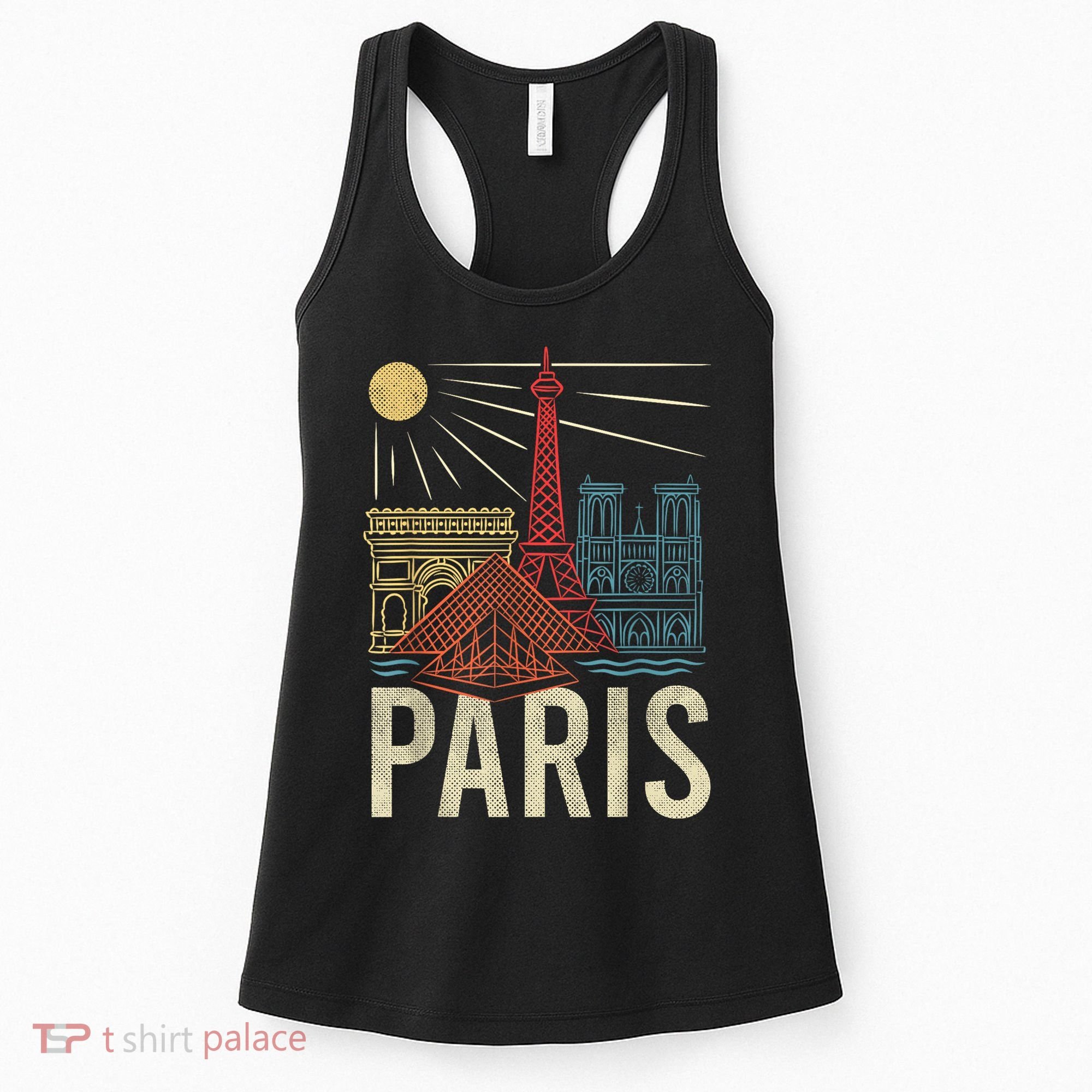 Paris France Paris Vacation Eiffel Tower Paris Souvenir Women's Tank Top