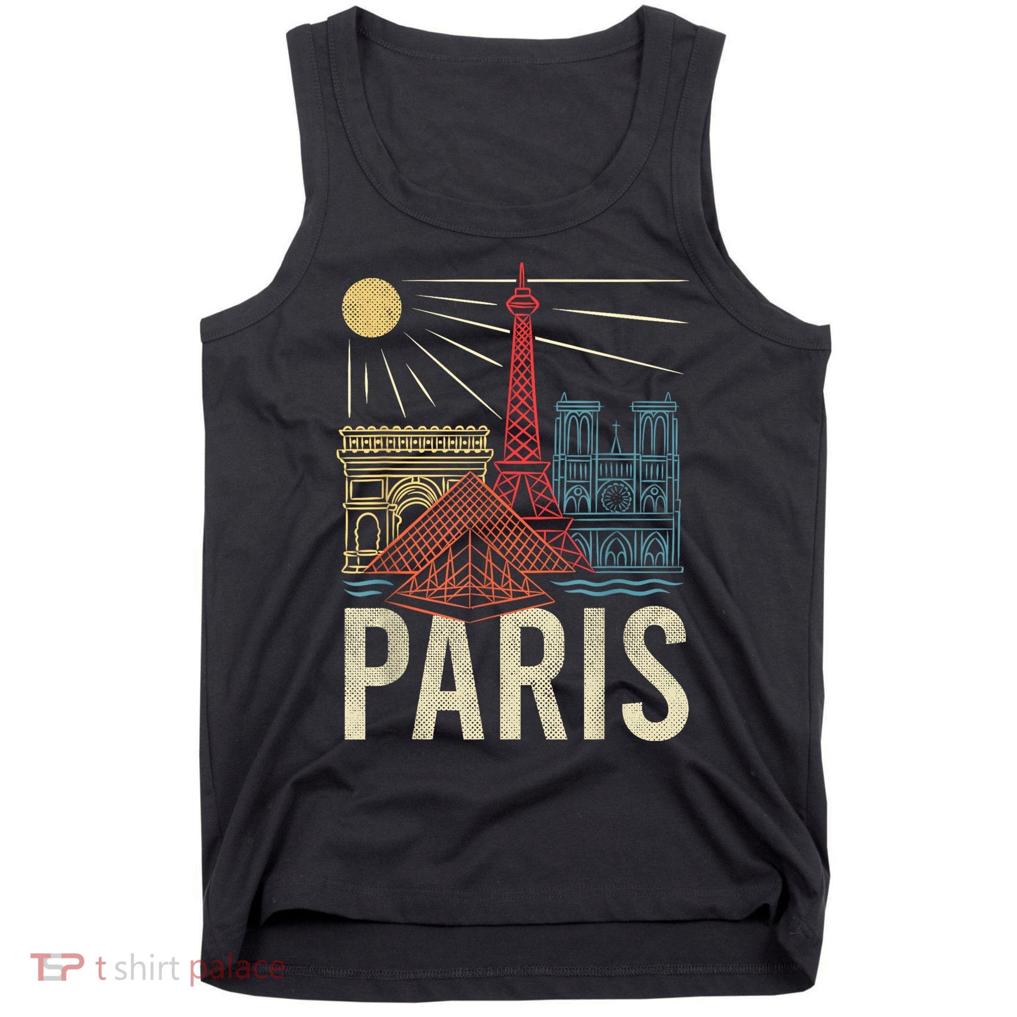 Paris France Paris Vacation Eiffel Tower Paris Souvenir Tank Top