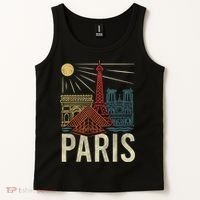 Paris France Paris Vacation Eiffel Tower Paris Souvenir Tank Top thumb 2