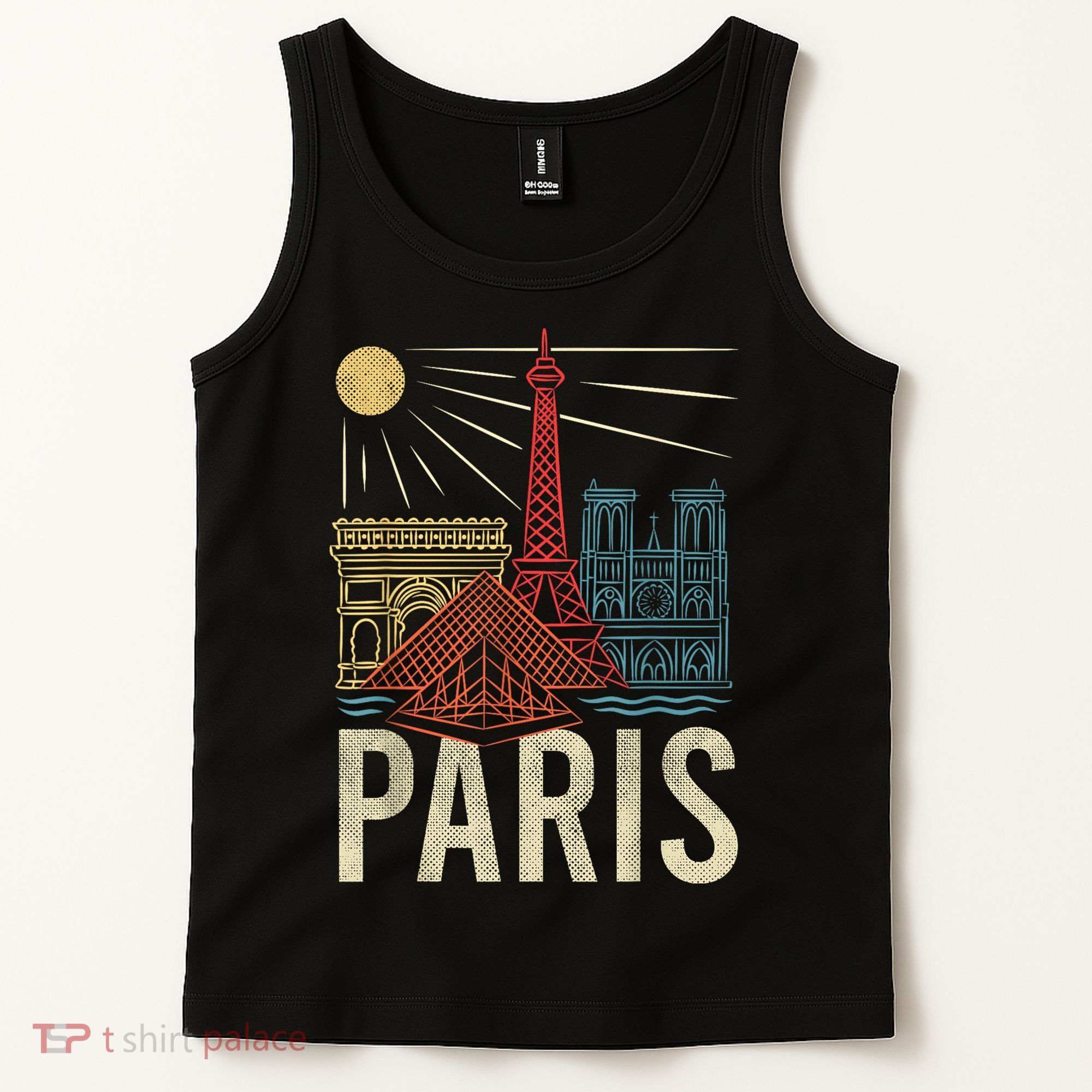 Paris France Paris Vacation Eiffel Tower Paris Souvenir Tank Top