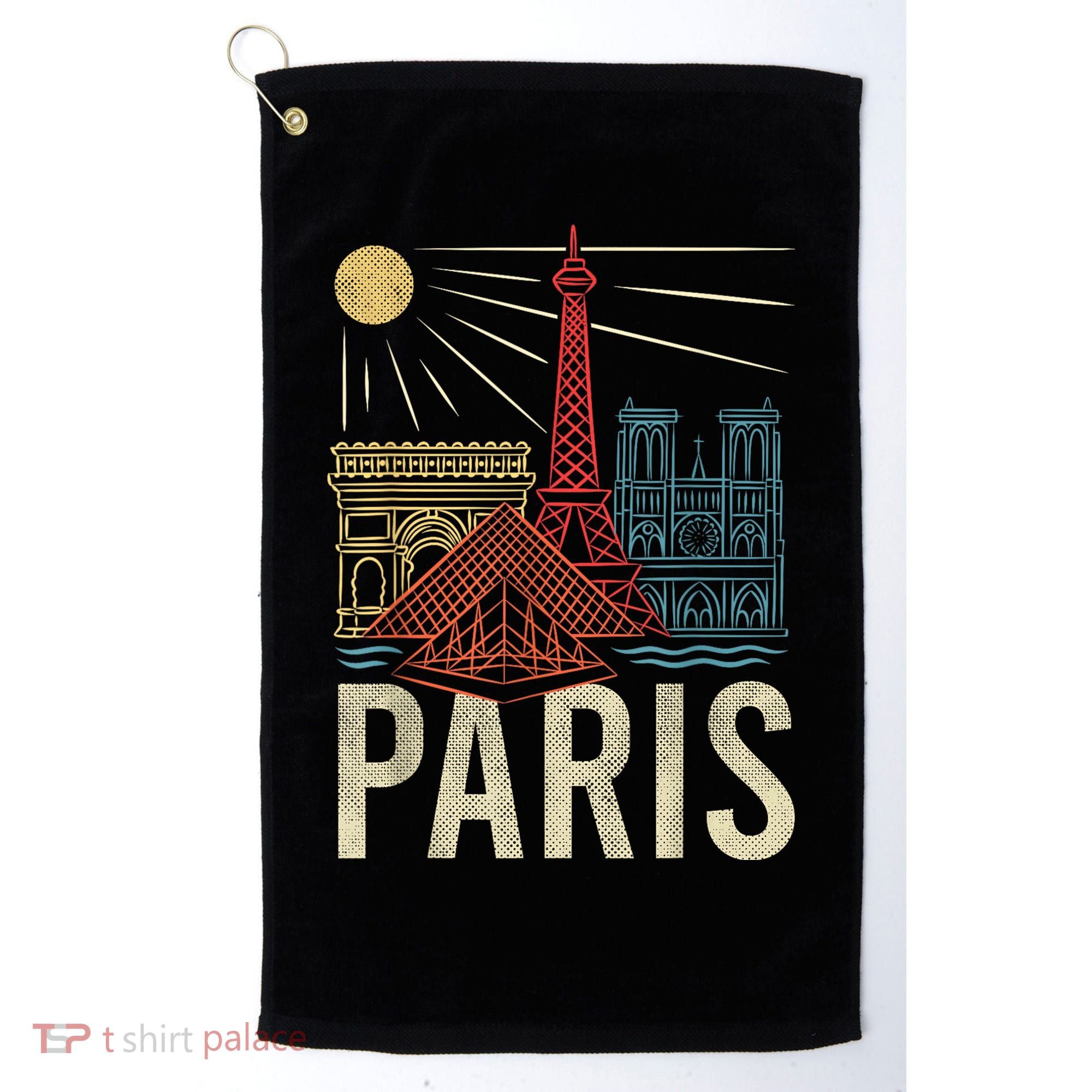 Paris France Paris Vacation Eiffel Tower Paris Souvenir Golf Towel
