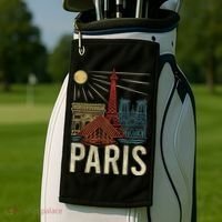 Paris France Paris Vacation Eiffel Tower Paris Souvenir Golf Towel thumb 2