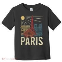 Paris France Paris Vacation Eiffel Tower Paris Souvenir Toddler T-Shirt thumb 0