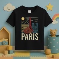 Paris France Paris Vacation Eiffel Tower Paris Souvenir Toddler T-Shirt thumb 3
