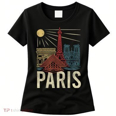 Paris France Paris Vacation Eiffel Tower Paris Souvenir Women's T-Shirt