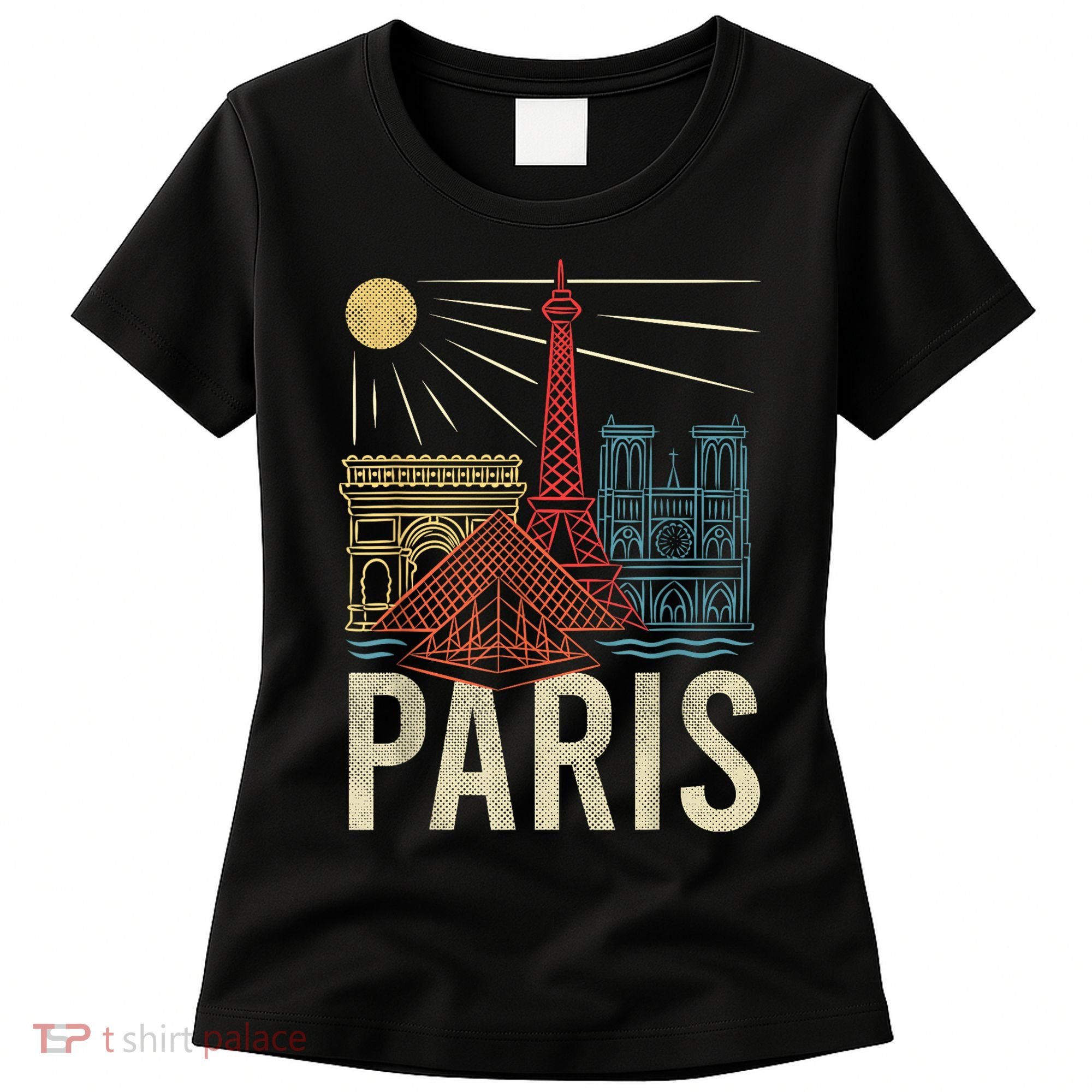 Paris France Paris Vacation Eiffel Tower Paris Souvenir Women's T-Shirt