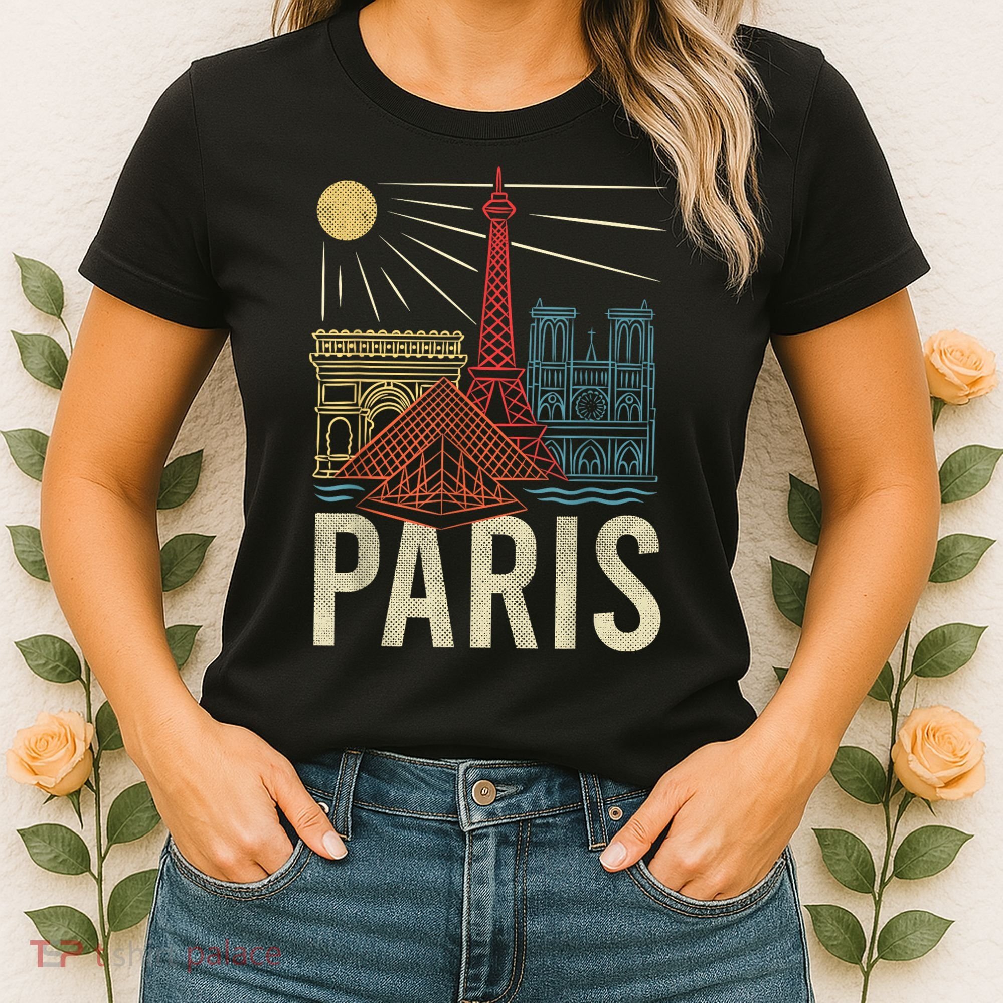 Paris France Paris Vacation Eiffel Tower Paris Souvenir Women's T-Shirt