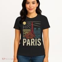 Paris France Paris Vacation Eiffel Tower Paris Souvenir Women's T-Shirt thumb 4