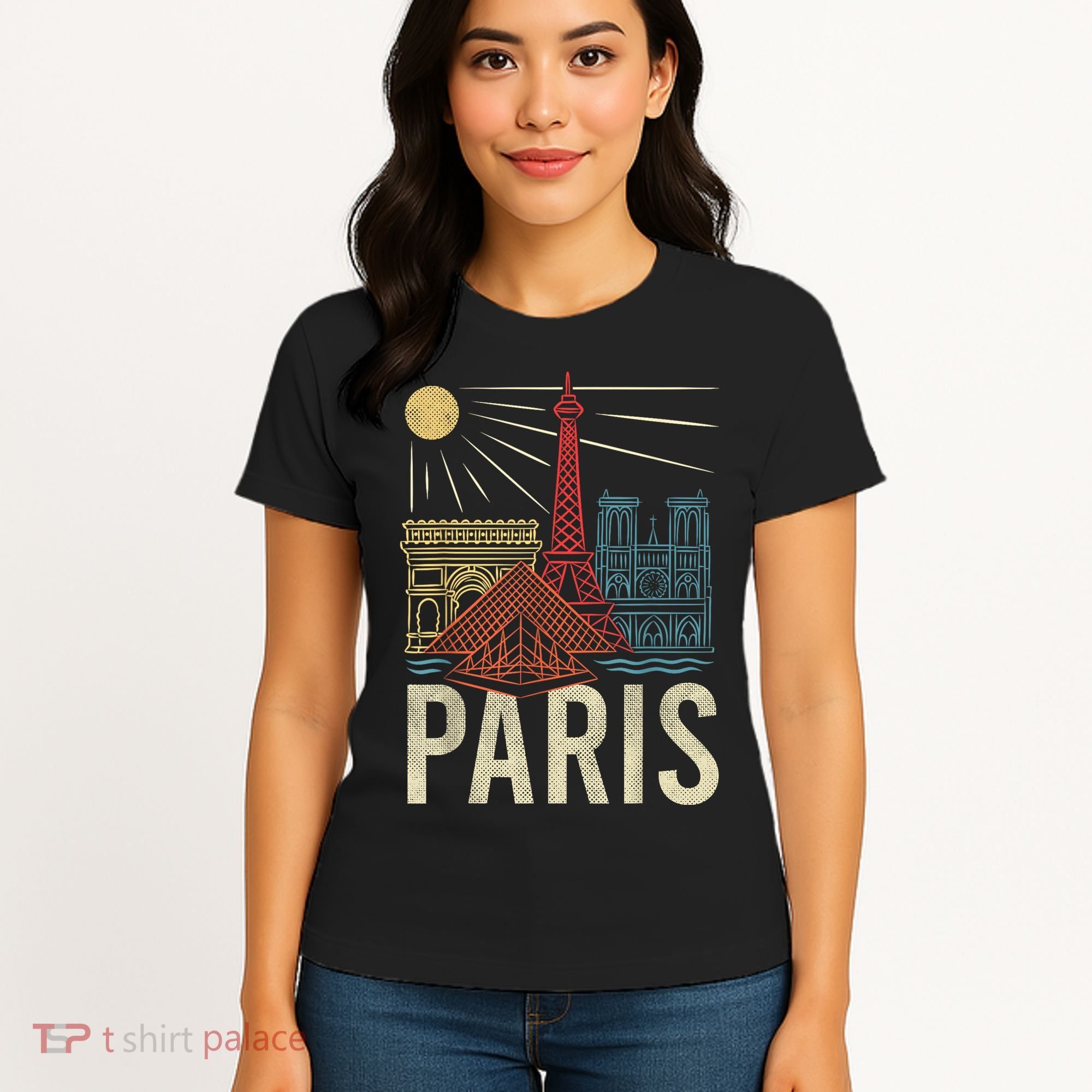 Paris France Paris Vacation Eiffel Tower Paris Souvenir Women's T-Shirt