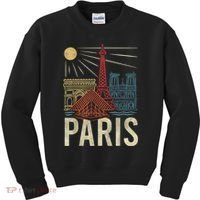 Paris France Paris Vacation Eiffel Tower Paris Souvenir Kids Sweatshirt thumb 0