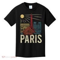 Paris France Paris Vacation Eiffel Tower Paris Souvenir Kids T-Shirt thumb 0